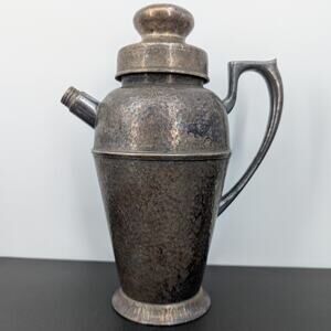 Vintage Art Deco Silver-Plated Cocktail Shaker Bernard Rice’s Sons Apollo No 339